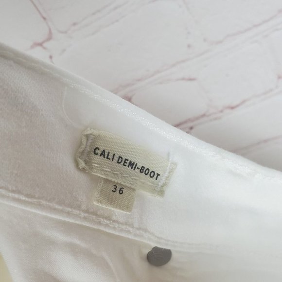 MADEWELL Cali Demi-Boot Raw Hem Jeans Womens Plus Size 36 White Stretch - Picture 5 of 11